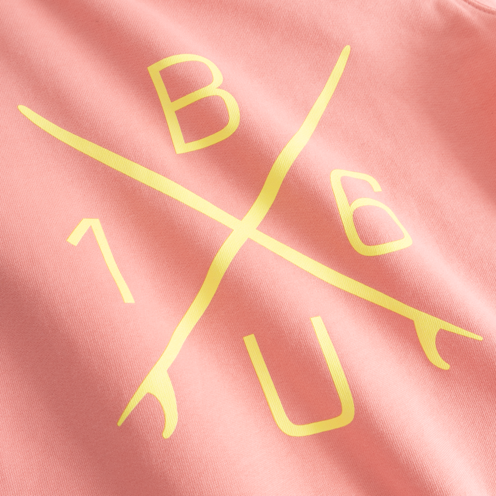 BU16 Hoodie Kreuz Logo gelb Kids