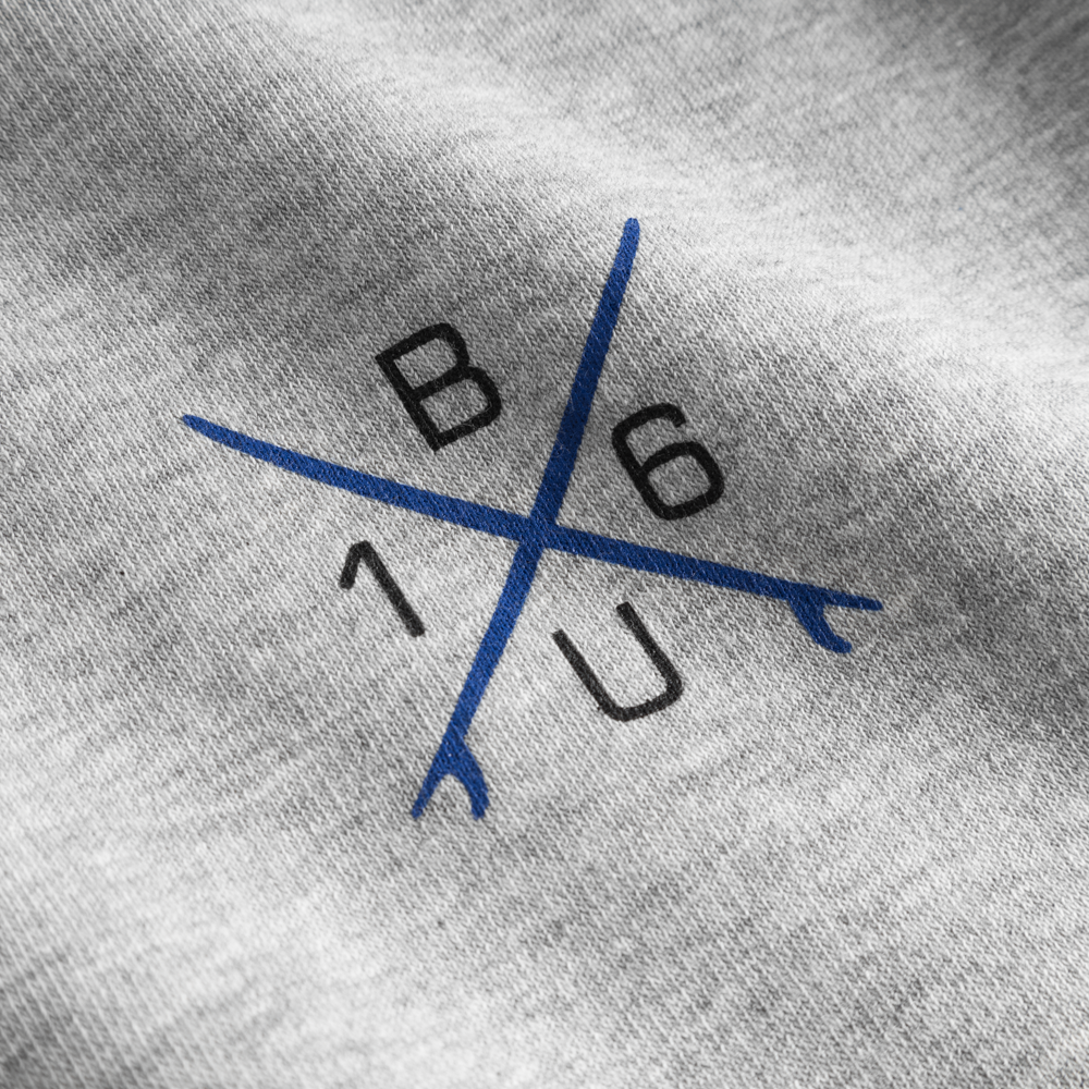 BU16 Sweater  Schachbrett/Buhne16 blau Unisex